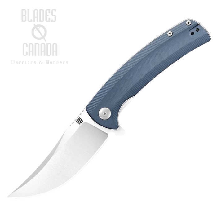Artisan Cutlery Arroyo Flipper Folding Knife, AR-RPM9, G10 Blue/Grey, 1845P-GY