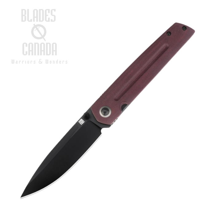 Artisan Cutlery Sirius Folding Knife, S35VN Black, Micarta DRC, 1849P-BDRC