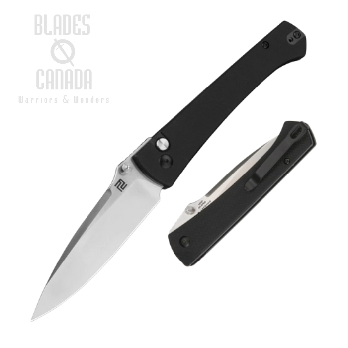 Artisan Cutlery Andromeda Button Lock Folding Knife, AR-RPM9, G10 Black, 1856P-BK