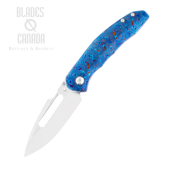Artisan Cutlery Building the Boa Framelock Folding Knife, S90V, Titanium Damascus, 1862G-TDB