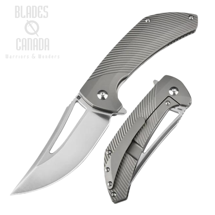 Artisan Cutlery Banjaara Flipper Framelock Knife, S90V, Titanium, 1868G-GY