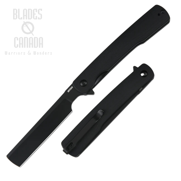 Artisan Cutlery Orthodox V2 Flipper Folding Knife, AR-RPM9 Black, G10 Black, 1883P-BBK