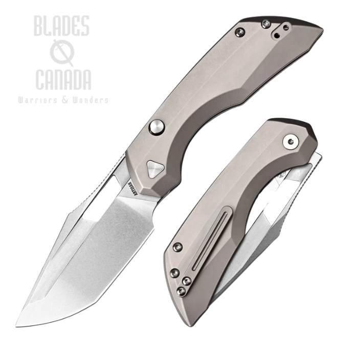 (image for) Artisan Cutlery Mousebird Top Liner Lock Folding Knife, S35VN Stonewash, Titanium Handle, 1889G-GY