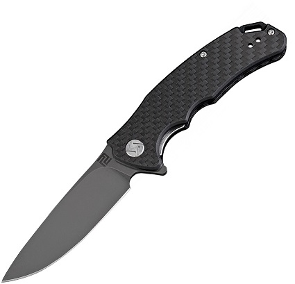 Artisan Tradition Mini Flipper Folding Knife, D2, Carbon Fiber, 1702PSBCF