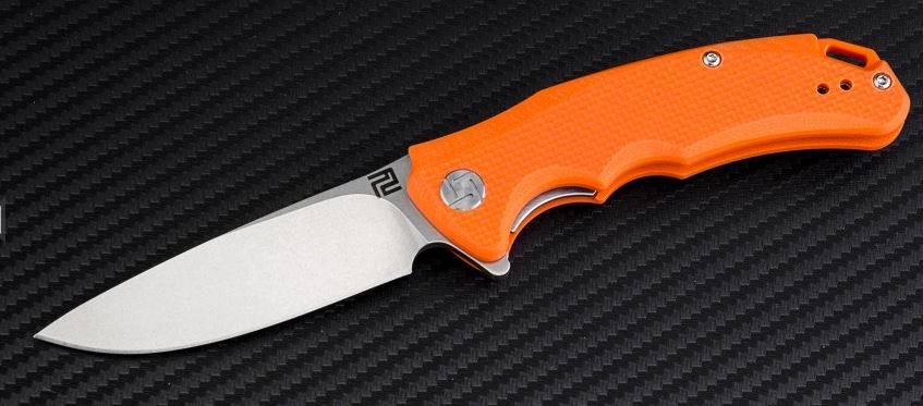 Artisan Cutlery Mini Tradition Flipper Folding Knife, D2, G10 Orange, 1702PSOEF