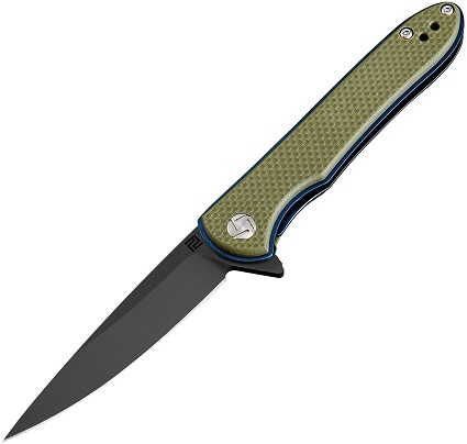 Artisan Cutlery Mini Shark Flipper Folding Knife, D2, G10 Green, 1707PSBGNF