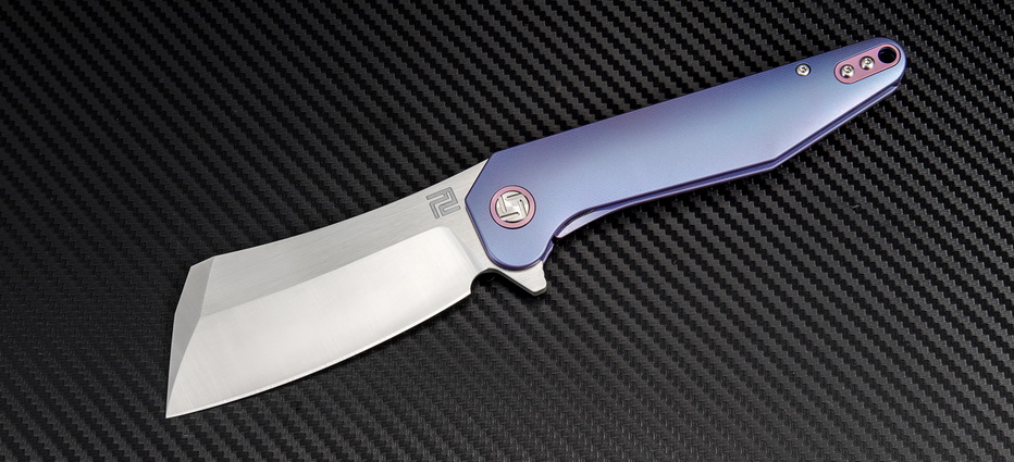 Artisan Cutlery Osprey Flipper Framelock Knife, S35VN, Titanium Blue, 1803GBUS