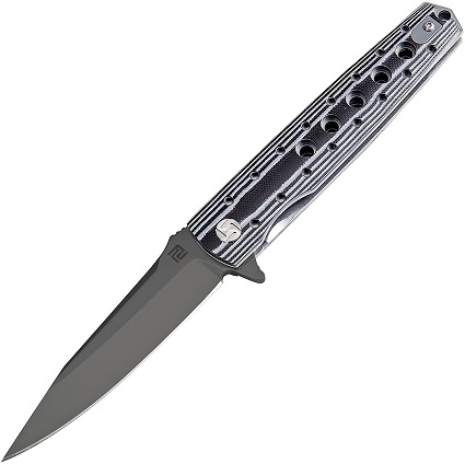 Artisan Cutlery Virginia Flipper Folding Knife, D2, G10 White/Black, 1807PBBW