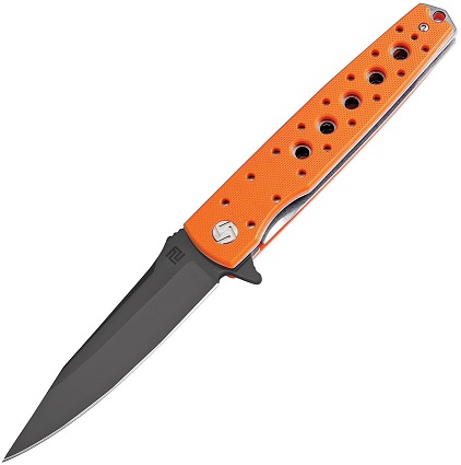 Artisan Cutlery Virginia Flipper Folding Knife, D2, G10 Orange, 1807PBOEF