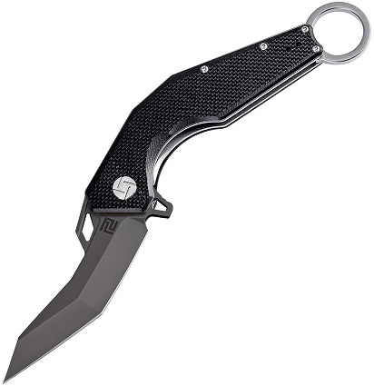 Artisan Cutlery Cobra Flipper Folding Knife, D2, G10 Black, 1811PBBKF