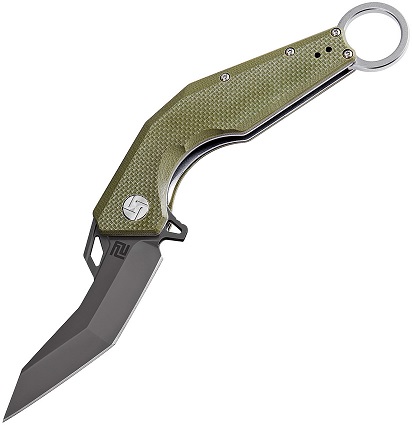 Artisan Cutlery Cobra Flipper Folding Knife, D2, G10 Green, ATZ1811PBGNF