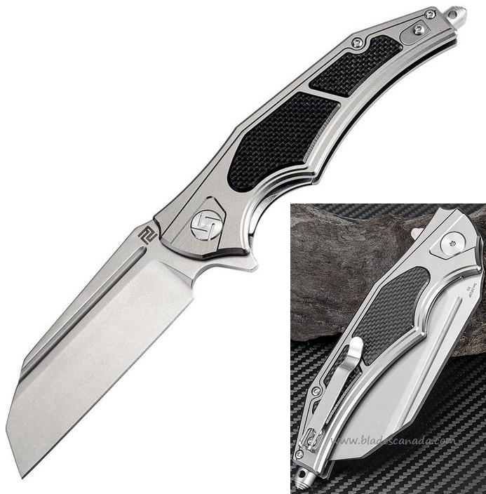 Artisan Cutlery Apache Flipper Folding Knife, D2, Aluminum/G10 Black, 1813PGBK