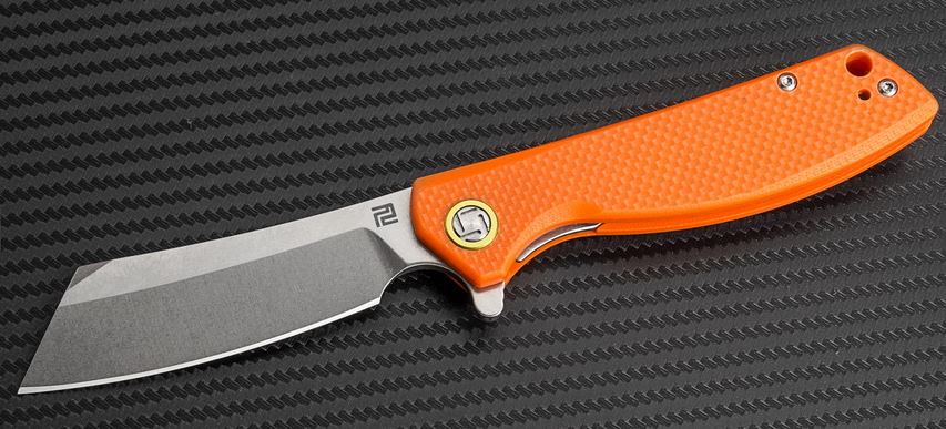 Artisan Cutlery Tomahawk Flipper Folding Knife, D2, G10 Orange, 1815PSOEF