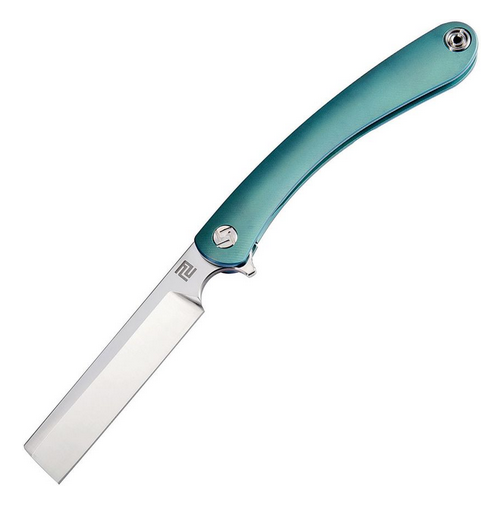 Artisan Cutlery Orthodox Flipper Framelock Knife, S35VN, Titanium Green, 1817GSGNS