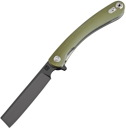 Artisan Cutlery Mini Orthodox Flipper Folding Knife, D2, G10 Green, 1817PSBGNC - Click Image to Close
