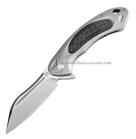 Artisan Cutlery Eterno Flipper Framelock Knife, S35VN, Titanium/CF, 1818GGYS