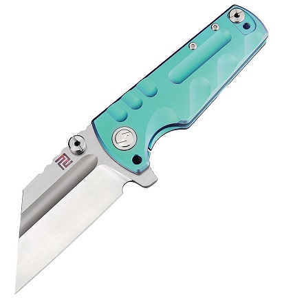 Artisan Cutlery Proponent Flipper Framelock Knife, S35VN, Titanium Green, 1820GGNS