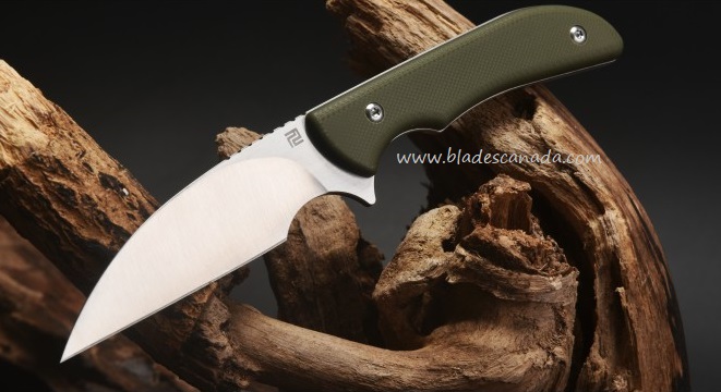 Artisan Cutlery Sea Snake Fixed Blade Knife, AR-RPM9, G10 Green, 1842B-GN - Click Image to Close