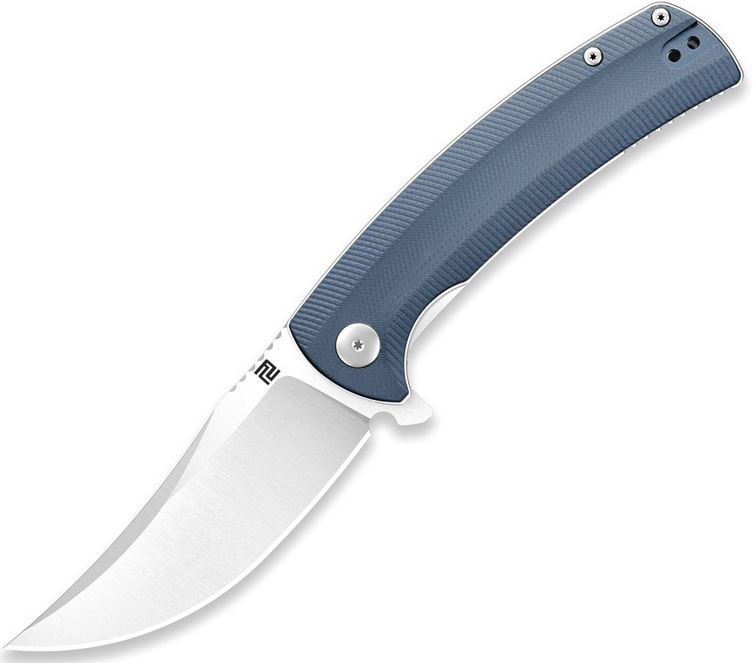 Artisan Cutlery Arroyo Flipper Folding Knife, AR-RPM9, G10 Blue/Grey, 1845PGY