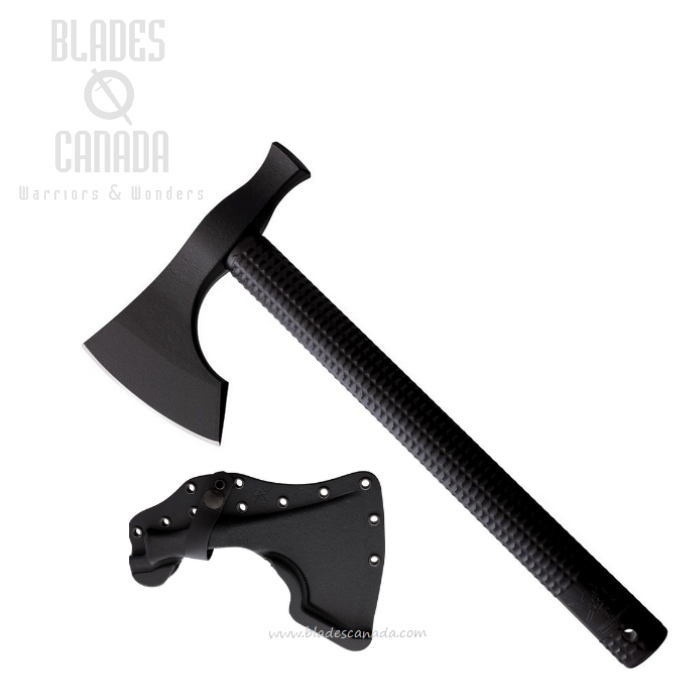 (image for) American Tomahawk Model 2 Axe, 1060HC Black, Nylon Handle, Kydex Sheath, ATC2NBK