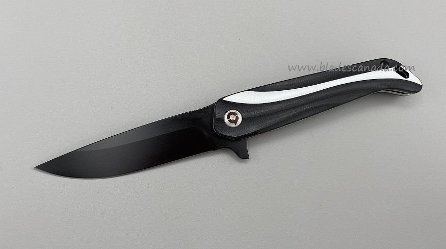 YOBO A18101B Aurora Black VG-10 Folder - Black & White G10