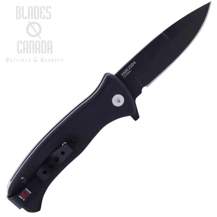 (image for) Al Mar Mini SERE 2020 Night G Flipper Folding Knife, D2, G-10 Black, Assisted Opening, AMK2204