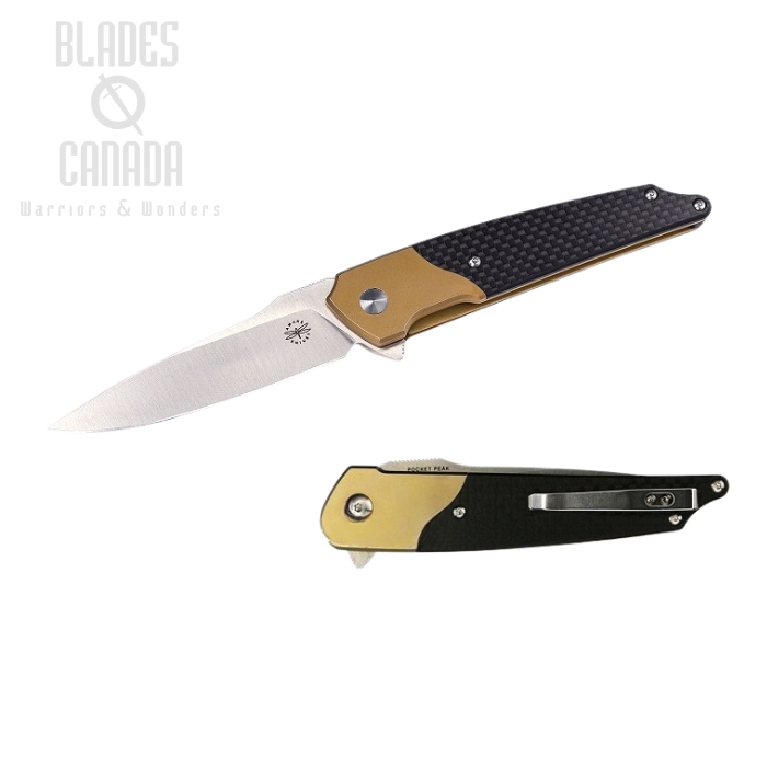 (image for) Amare Peak Flipper Folding Knife, Sandvik 14C28N, Carbon Fiber, AMR201802