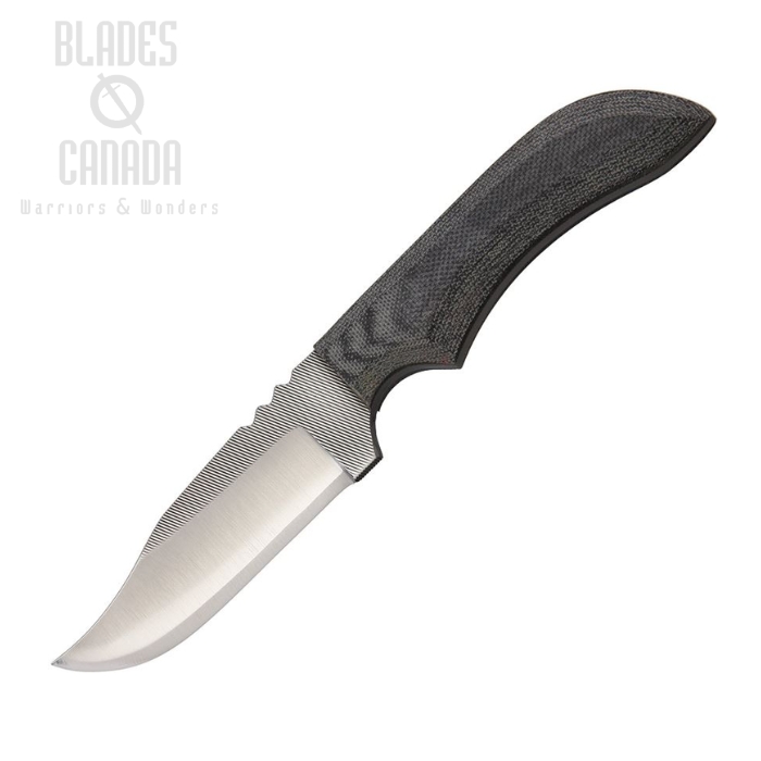 (image for) Anza Fixed Blade Knife, Carbon Steel, Micarta Black, Leather Sheath, AZJWK2M