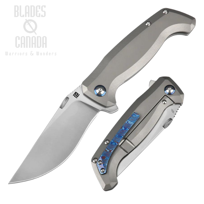 Artisan Cutlery Kami Flipper Framelock Knife, S35VN, Titanium, 1864G-GY
