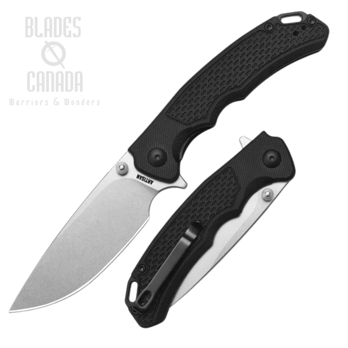 Artisan Cutlery Tradition V2 Flipper Folding Knife, AR-RPM9 SW, G10 Black, 1702M-BK