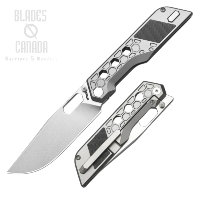 Artisan Cutlery Beest Folding Knife, S35VN Stonewash, Titanium Grey, 1878G-GY