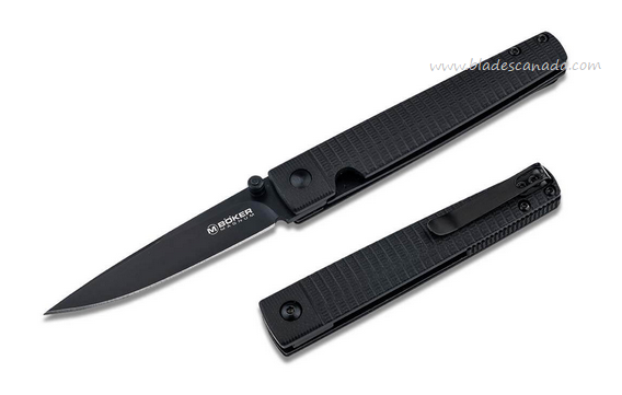 Boker Magnum Stereo Folding Knife, 440A Black, G10 Black, 01RY004