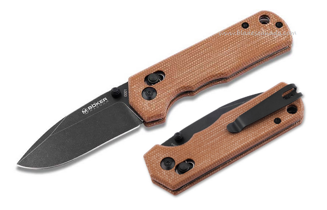 Boker Magnum Rockstub Folding Knife, 440B Black, Micarta Brown, 01SC710 Boker Magnum Rockstub Folding Knife, 440B Black, Micarta Brown, 01SC710
