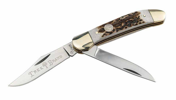 Boker Solingen Traditional Series 2.0 Slipjoint Folding Knife, D2, Copperhead Stag, 110823ST