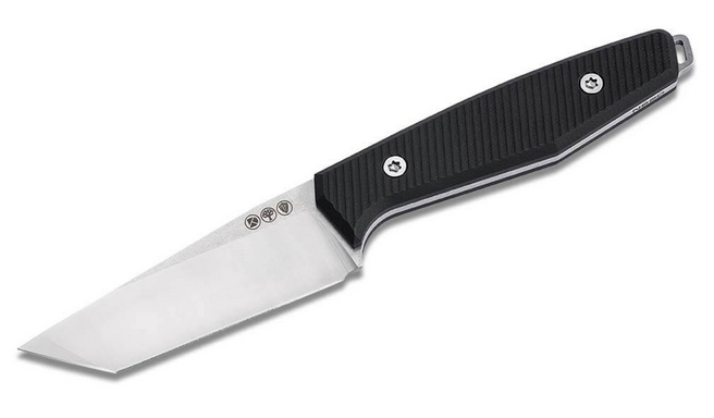 Boker Solingen Daily Knives AK1 Fixed Blade Knife, N690 American Tanto, G10 Black, 129504