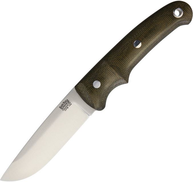 Bark River Hunter Fixed Blade Knife, CPM154, Micarta Green, BA02157MGC