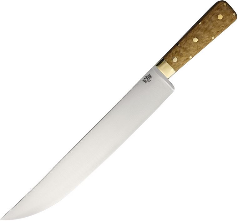 Bark River Edwin Forrest Bowie Fixed Blade Knife, A-2 Steel, Micarta Natural, BA08315MNC