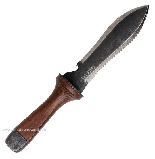 Barebones Hori Hori Ultimate Fixed Blade Knife, Black SW Blade, Walnut Handle, BARE056