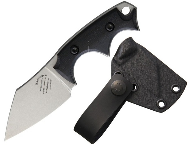 Bastinelli BB Drago Cutter Fixed Blade Knife, N690 SW, G10 Black, Kydex Sheath, BC-09