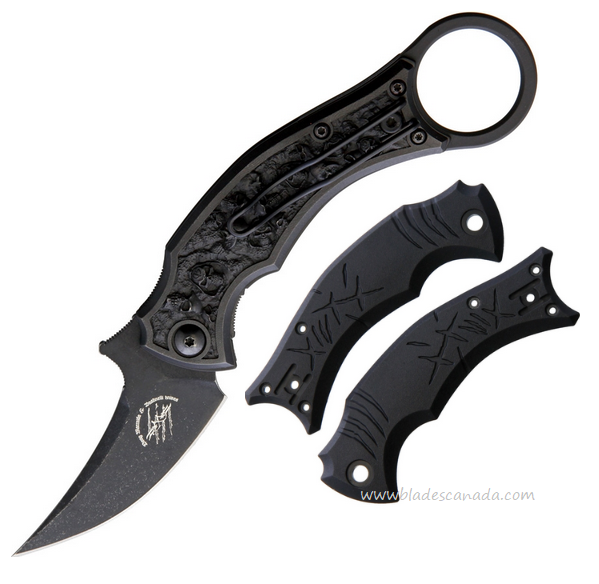 Bastinelli Creations Mako Folding Knife, N690, Bronze Handle, Extra GRN Handles, BAS18Z