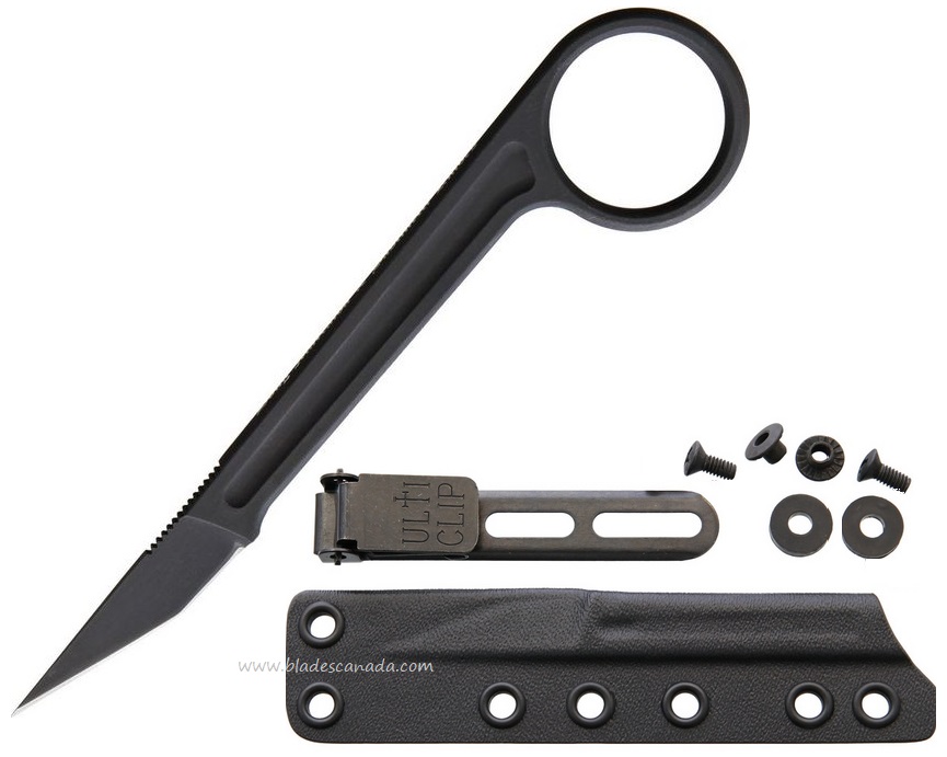 Bastinelli Creations BC-07PVD Picoeur Finger Ring Fixed Knife, Cerakote, BASBC07CKB