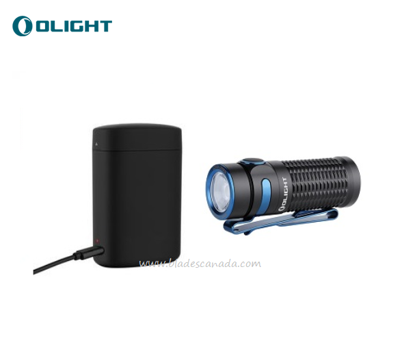 Olight Baton 3 Rechargeable Mini Flashlight, Black Premium Edition - 1200 Lumens - Click Image to Close