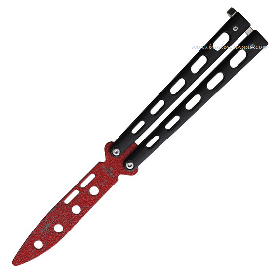 Bear & Son Butterfly Trainer, Red Blunt Blade, Zinc Black Handle, BCW115BTR