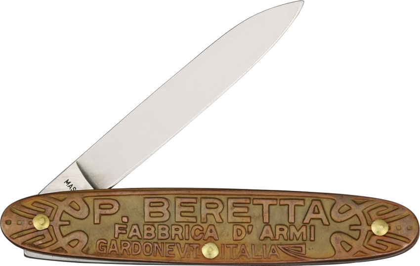 Beretta Coltello Pietro Slipjoint Folding Knife, Copper Handle, BE489