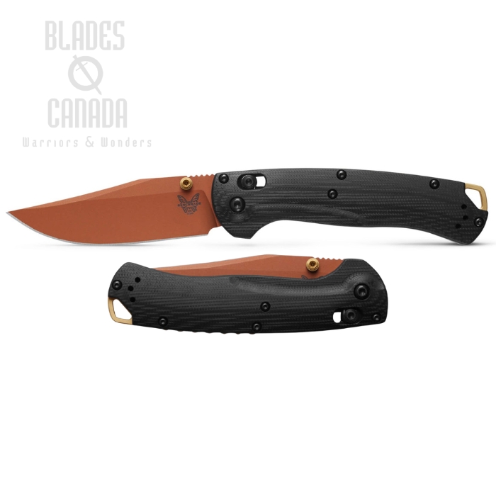 Benchmade Taggedout Axis Lock Folding Knife, S45VN Orange, G10 Black, 15536CR-2501