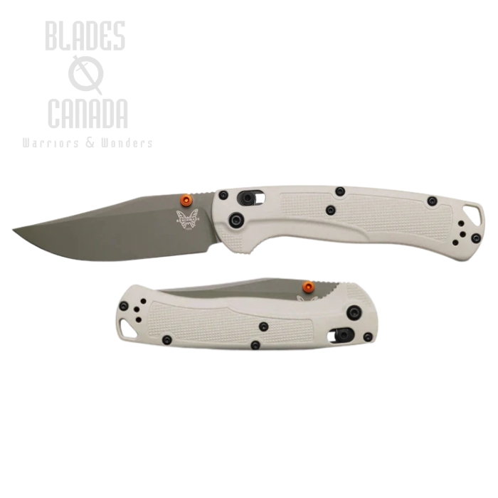 Benchmade Taggedout Axis Lock Folding Knife, Elmax Powder Steel, Grivory Tan, 15536GN-01