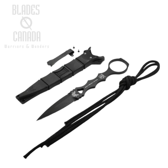 (image for) Benchmade SOCP Dagger Fixed Blade Knife, 440C, Black Sheath, 176BK