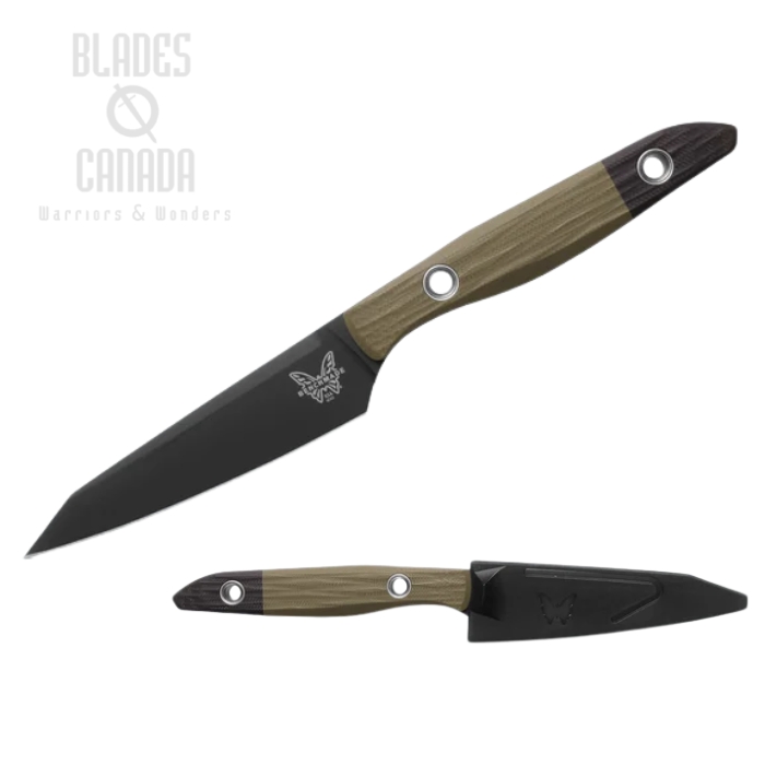 (image for) Benchmade True Paring Knife, CPM-154 Black 4.12", G10 OD Green/Black, 4045BK-01