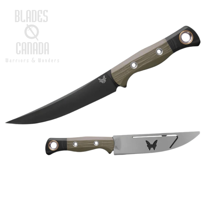 Benchmade Meatcrafter Fixed Blade Knife, CPM 154 Black, G10 OD/Black, Kydex Sheath, 4050BK-01