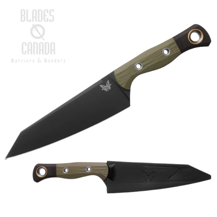 (image for) Benchmade Wildcoast Master Utility Knife, CPM-154 Black 6.83", G10 OD Green/Black, 4070BK-01